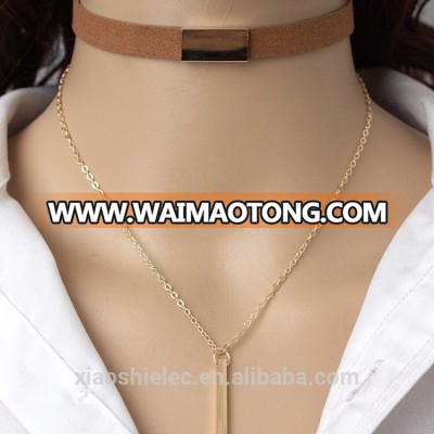 Hot selling Custom luxury fashion collar choker with charms black jewelry velvet women necklace choker