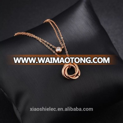 2018 hot selling Popular jewelry necklace Rose gold necklace jewelry pendant necklaces