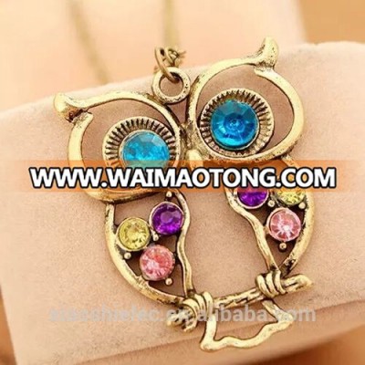 hot sell Wholesale Cheap pendant owl necklace vintage cute necklace